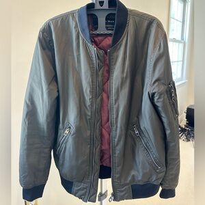 ZARA men’s green bomber jacket